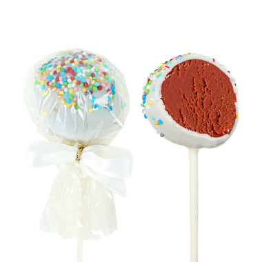 Rote Gender Reveal Cake-Pops "It´s a Girl" (12 Stück)