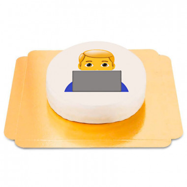 Junge am PC Emoji-Torte 
