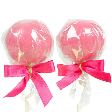 Pinke Cake-Pops mit Rosa Schleife - Pink Collection