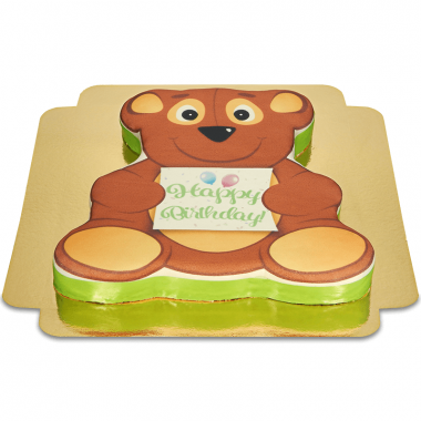 Teddybär-Form Torte zum Geburtstag