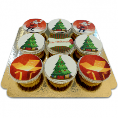 Weihnachts-Cupcakes, 9 Stück