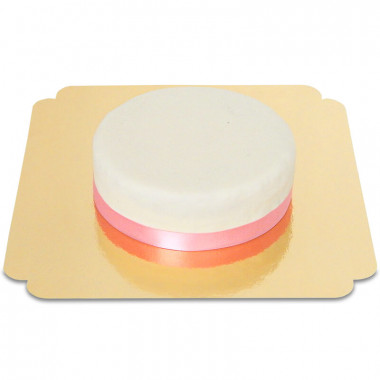 Weiße Torte mit Tortenband