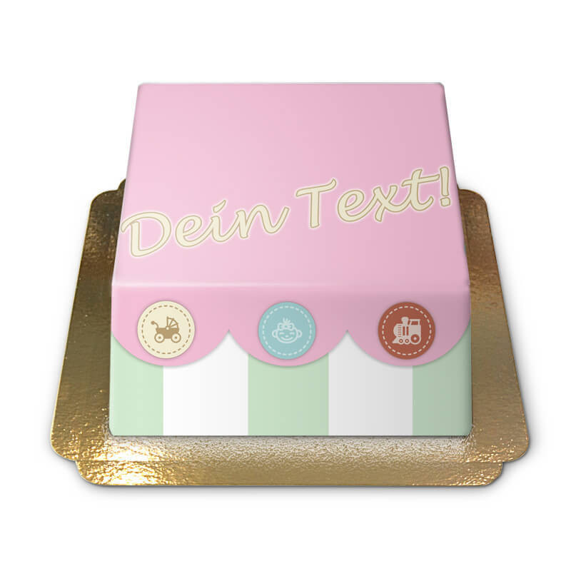 Baby Spielzeugtruhen-Torte (pink)