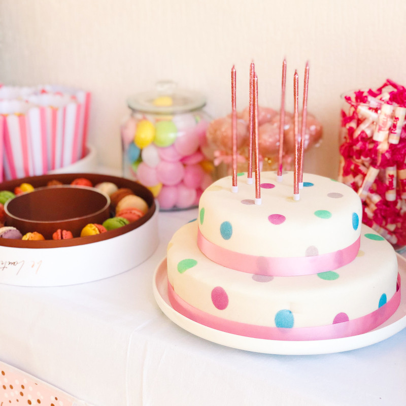 Pinke Zahlen Kerze mit Halter für Kuchen Torten Geburtstage ca 10 cm 