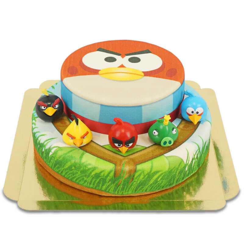 Angry Birds na dwupiętrowym torcie
