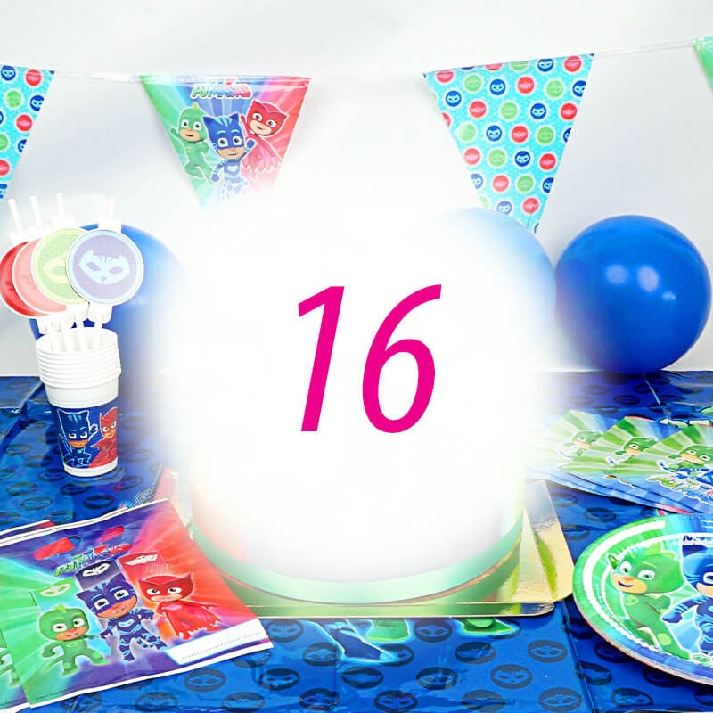 PJ Masks Partyset für 16 Personen - ohne Torte