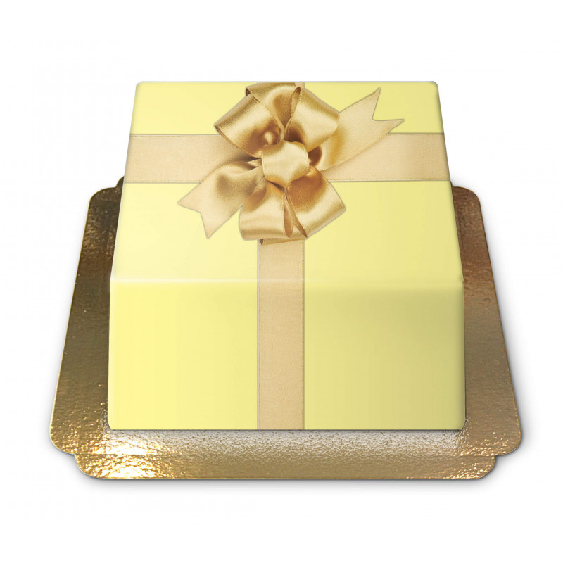 Geschenk-Torte gelb